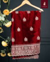 Wine Maroon Jimmy Choo Saree - Image 4