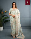 Mint Green Tissue Organza Saree