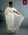 Mint Green Tissue Organza Saree - Image 2