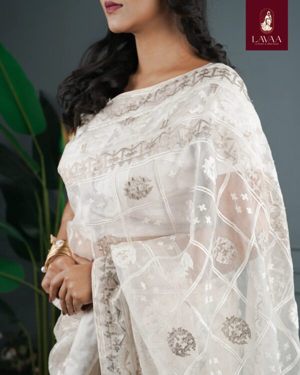 Pure Muslin Saree - Image 3