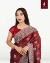 Wine Maroon Jimmy Choo Saree - Image 3