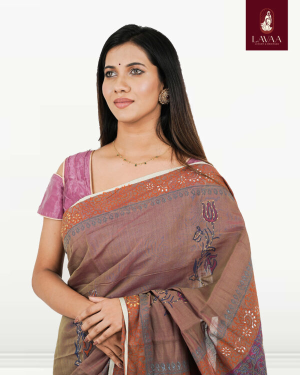 Cotton Fabric Saree - Image 3